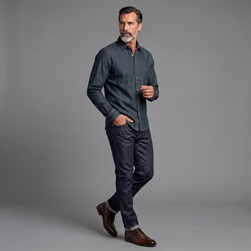 Chaqueta casual Denim camisa For Men