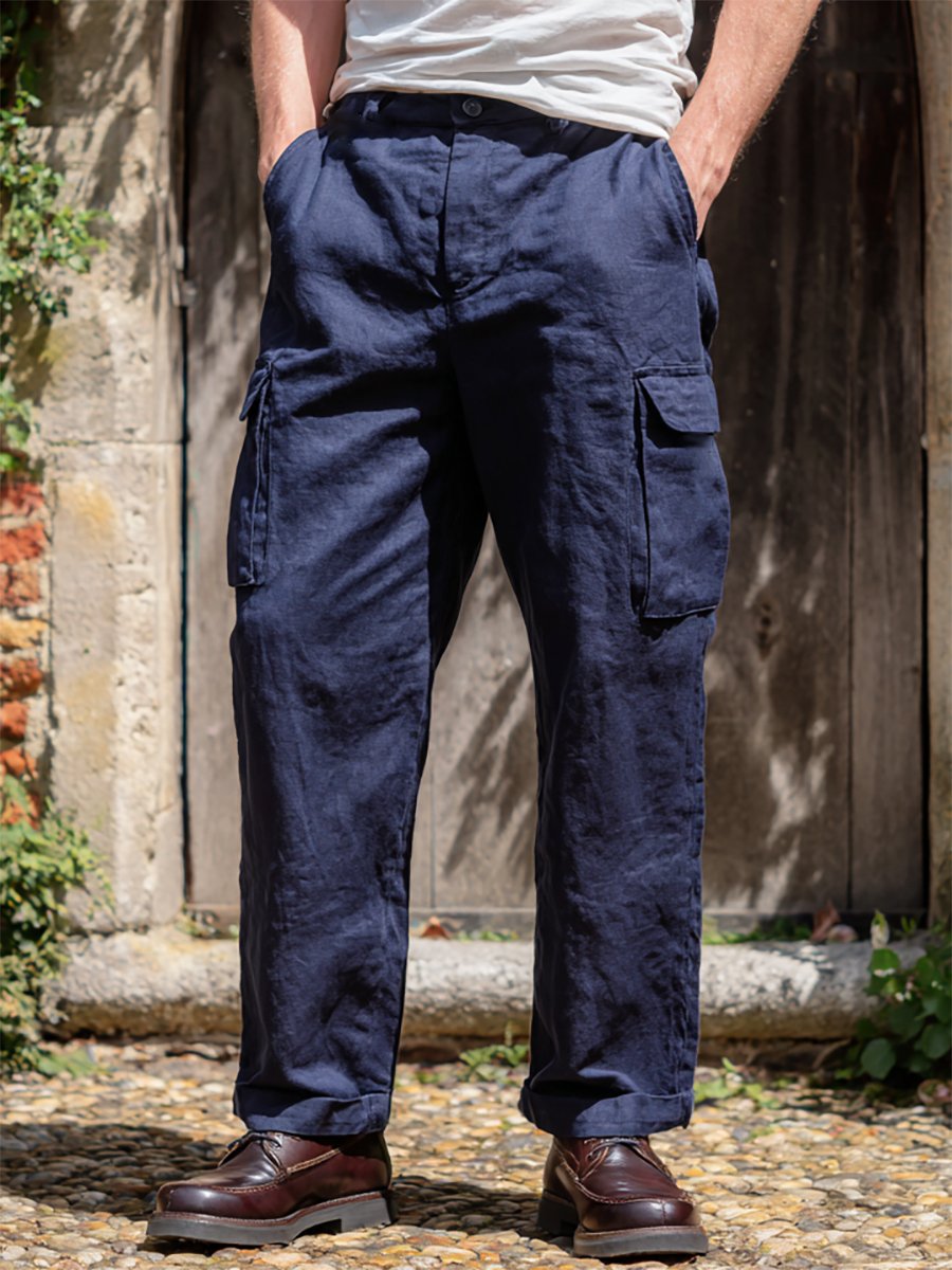 Casual vintage Multi-bolsillo Overalls para hombre