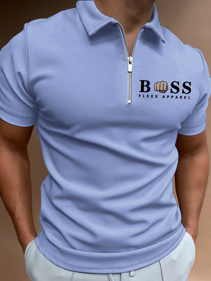 De manga corta estampado Polo para hombre