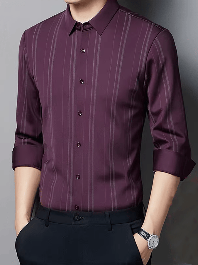Camisa a rayas ejecutivo casual para hombre