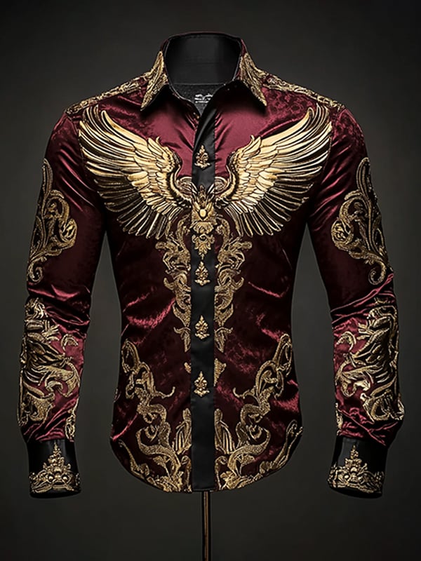 Camisa de lujo Gorgeous de manga larga para hombre