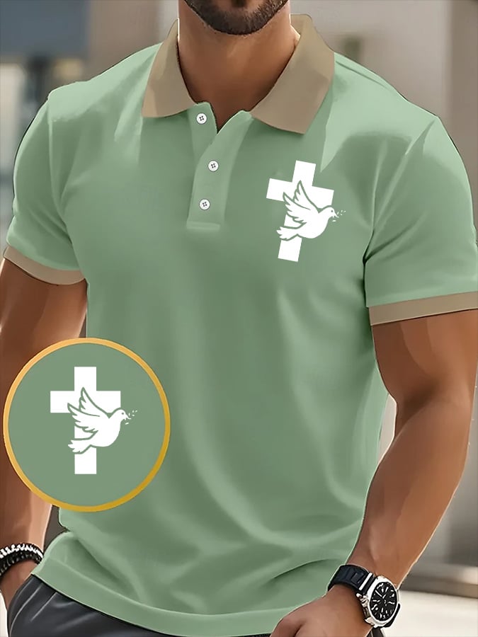 Camisa polo Faith estampado casual para hombre
