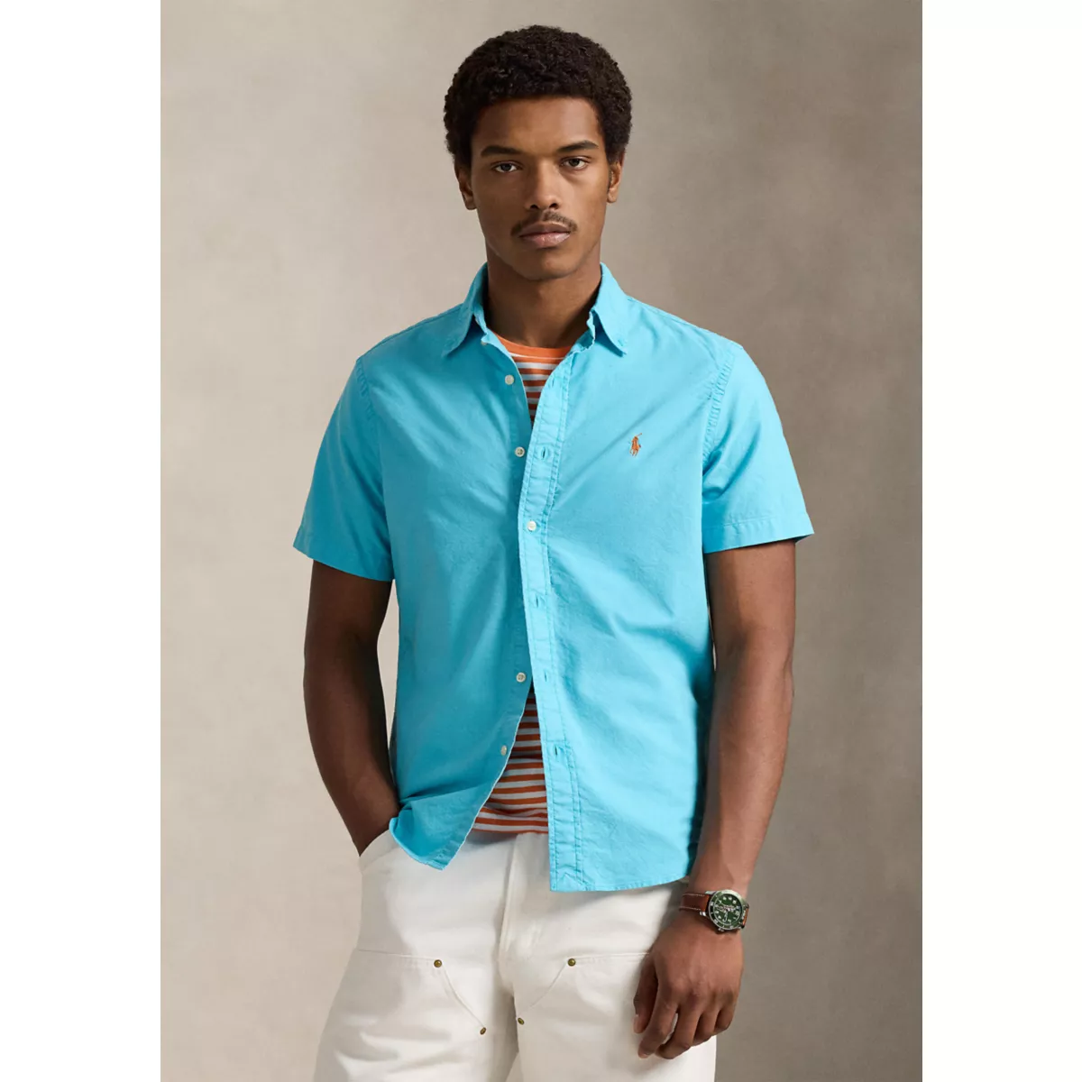 Men's Classic Fit Garment-Dyed Oxford Shirt - 7