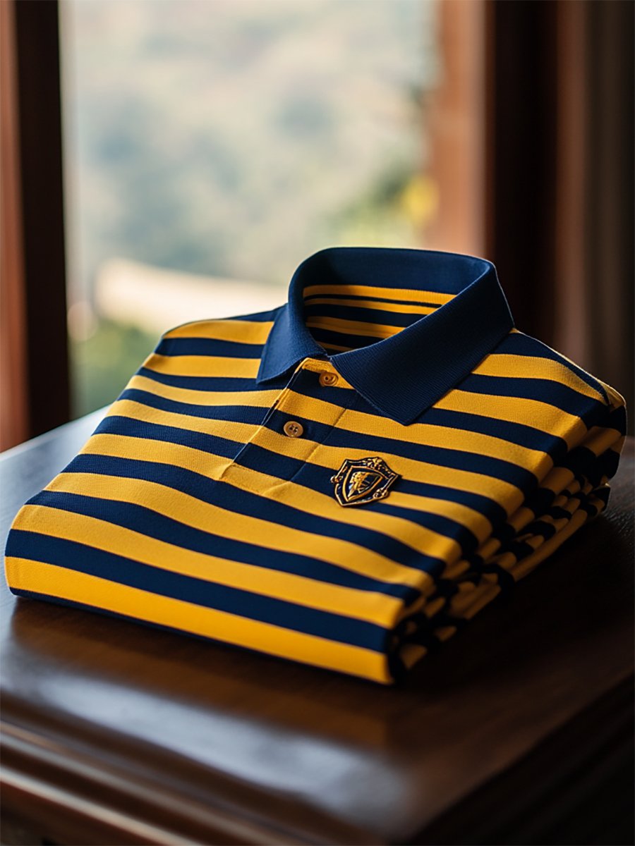 Camisa polo casual ejecutivo de manga larga para hombre