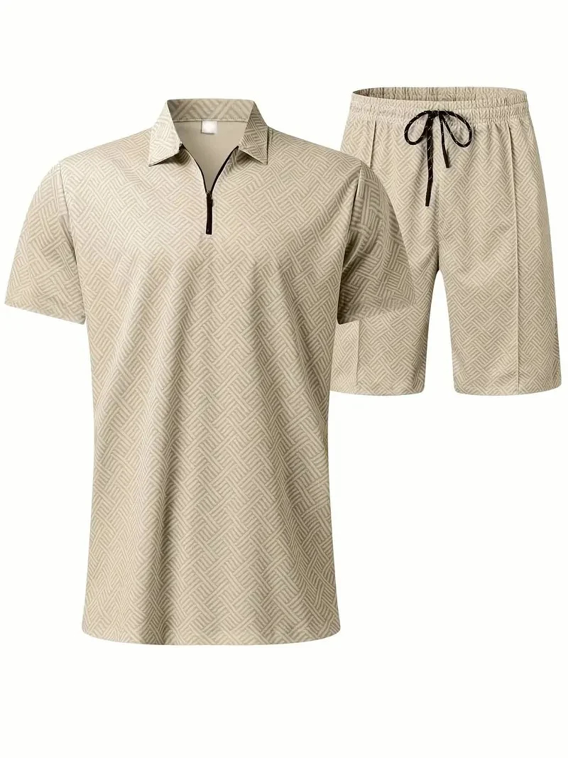 Camisa polo Suitmens para uso diario casual Collar Zipper Set 216 para hombre