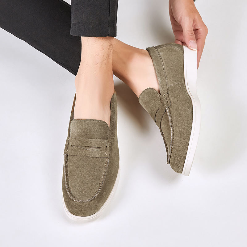 Mocasines British Style Suede Leather Nubuck para hombre