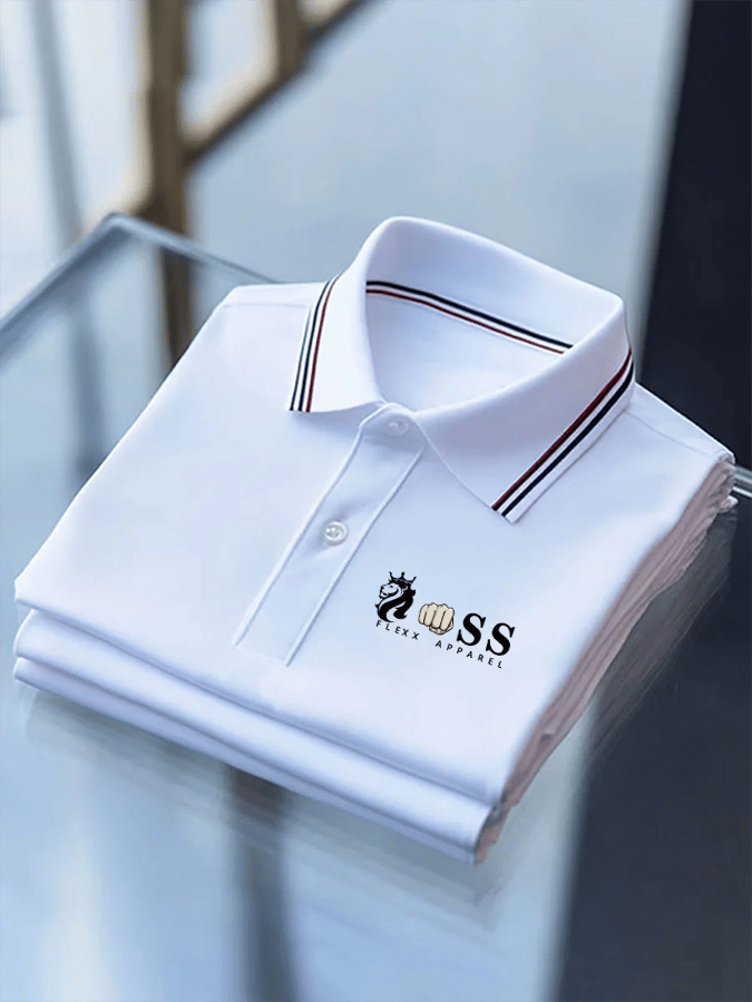 Camisa polo retro Letter Design estampado casual para hombre