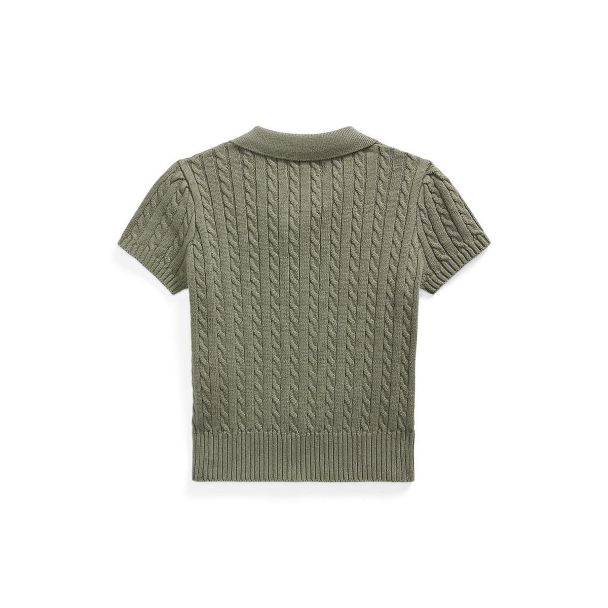 Girls 2-6x Mini-Cable Cotton Polo Sweater - 2