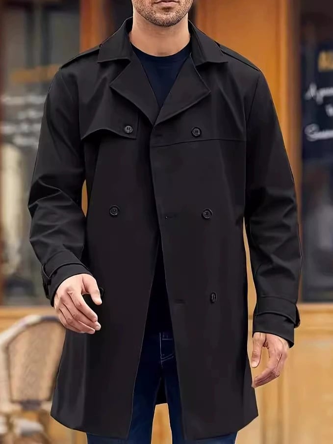 Light de lujo ejecutivo bolsillo Windbreaker para hombre