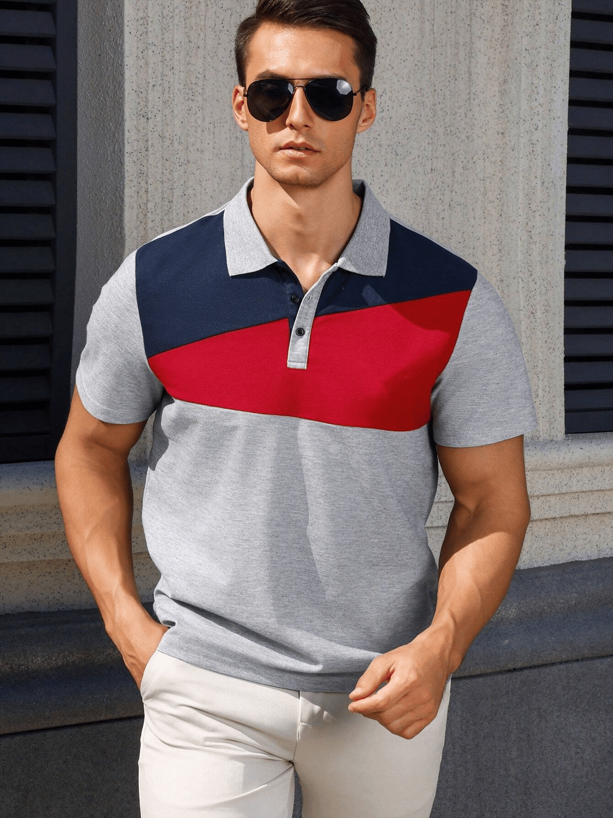 Camisa casual ejecutivo de moda polos para hombre