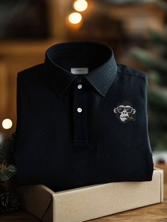 Camiseta Golf Enthusiast estampado Polo de manga corta para hombre