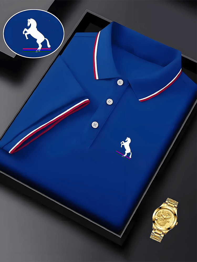 Camisa polo ejecutivo casual Button de manga corta para hombre