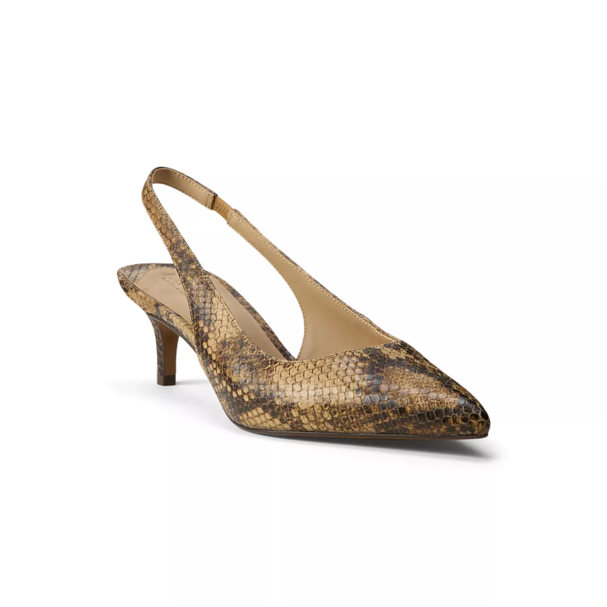 Lolah II Python-Embossed Slingback Pump - 1