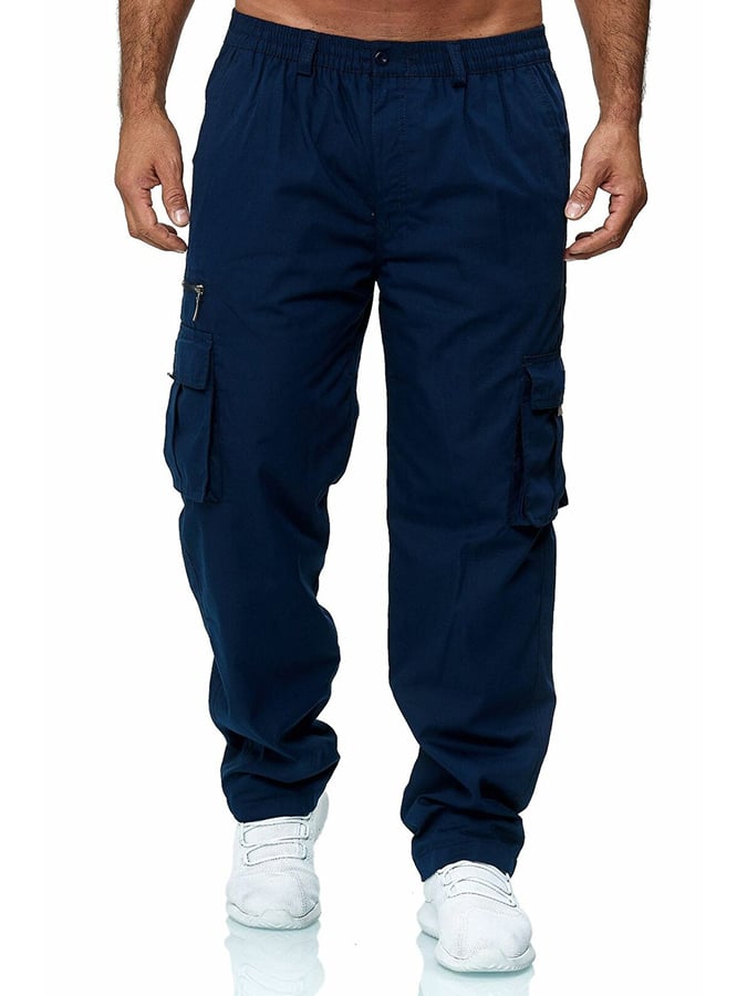 Pantalón para exterior Multi bolsillo holgado Straight Cargo casual