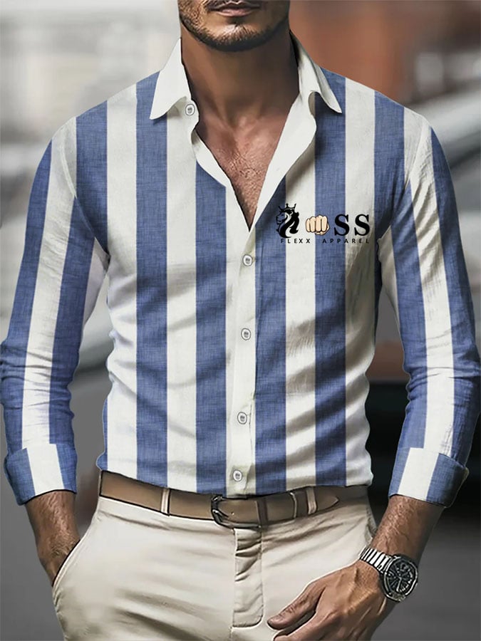 Camisa casual ejecutivo LOGO design estampado de manga corta para hombre