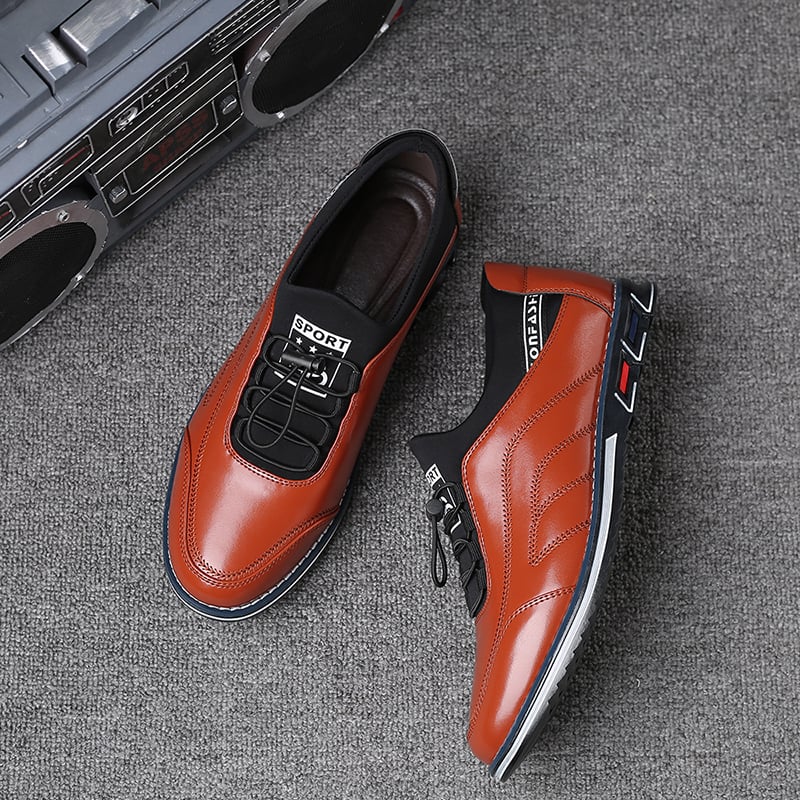 Zapatos ejecutivo casual Simple de moda cuero para hombre