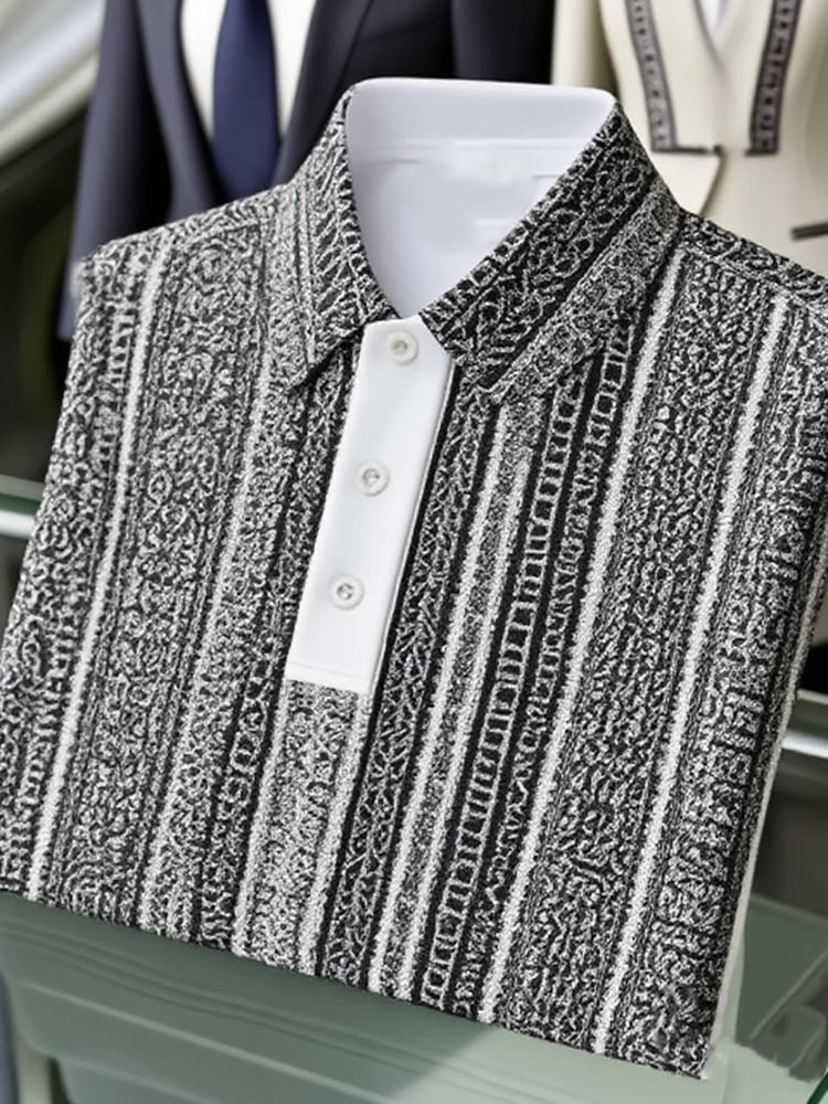 Camisa polo ejecutivo casual Button de manga corta para hombre