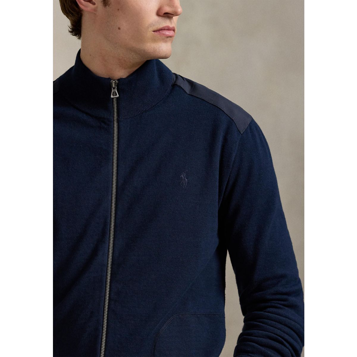 Hybrid Full-Zip Mock neck Sweater - 3