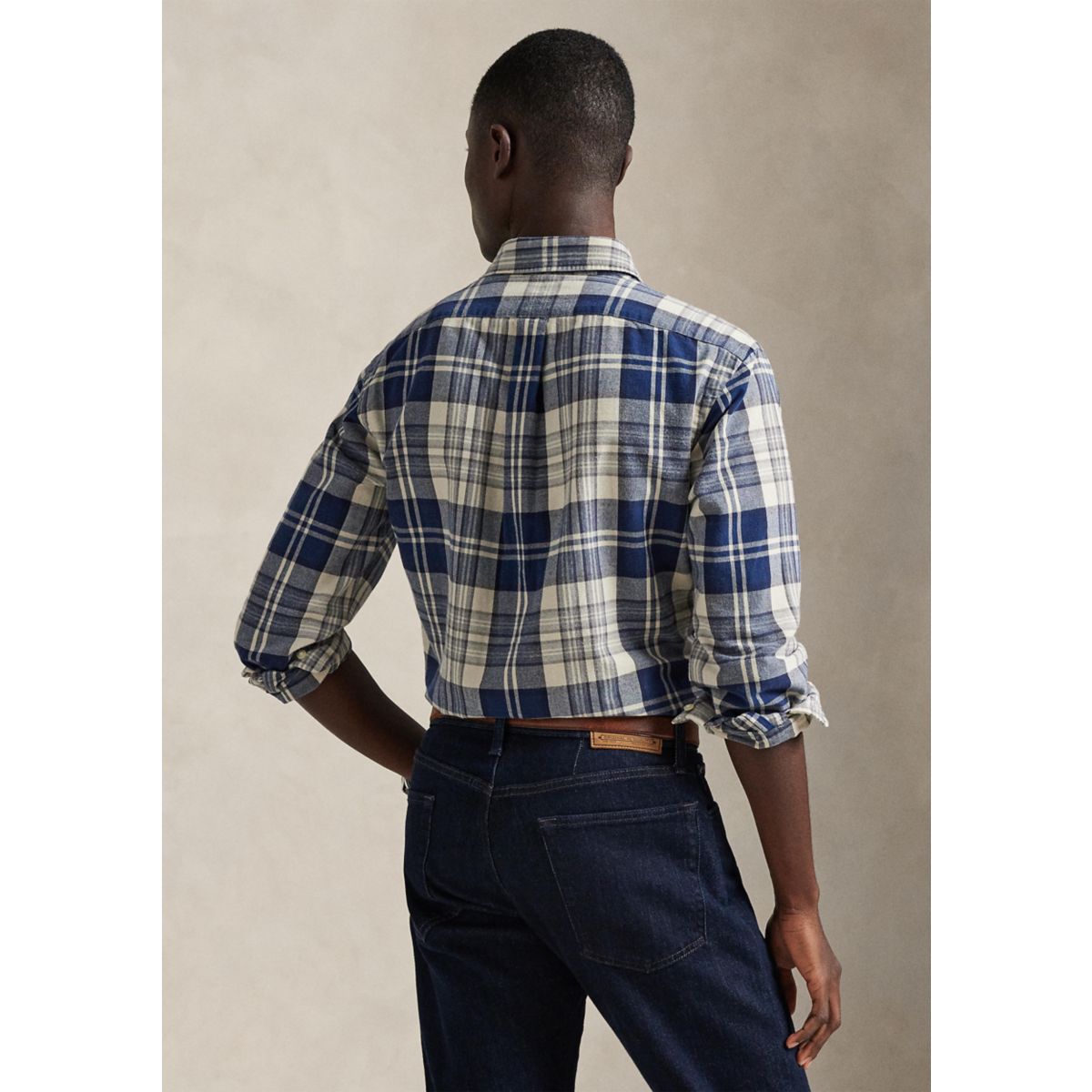 Classic Fit Plaid Brushed Oxford Shirt - 2