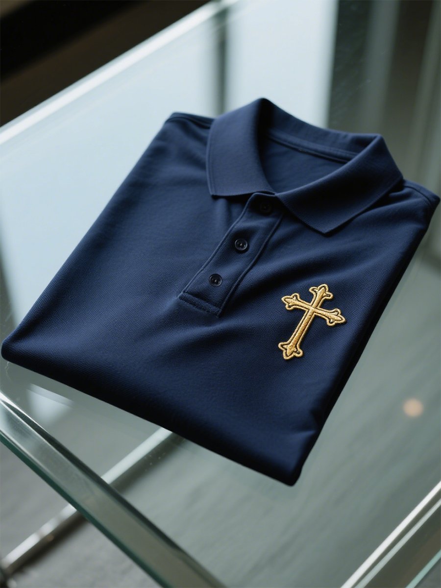 Camisa polo ejecutivo casual Button de manga corta para hombre