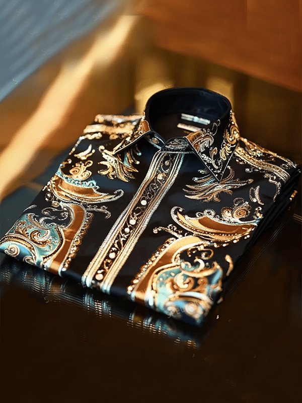 Camisa de lujo Gorgeous de manga larga para hombre