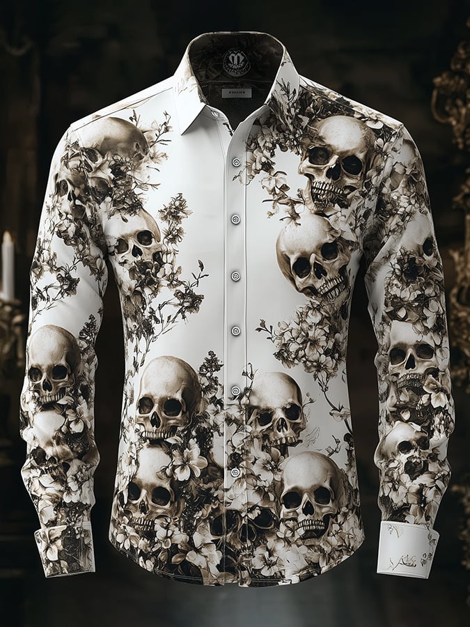Camisa retro Gothic Dark para hombre
