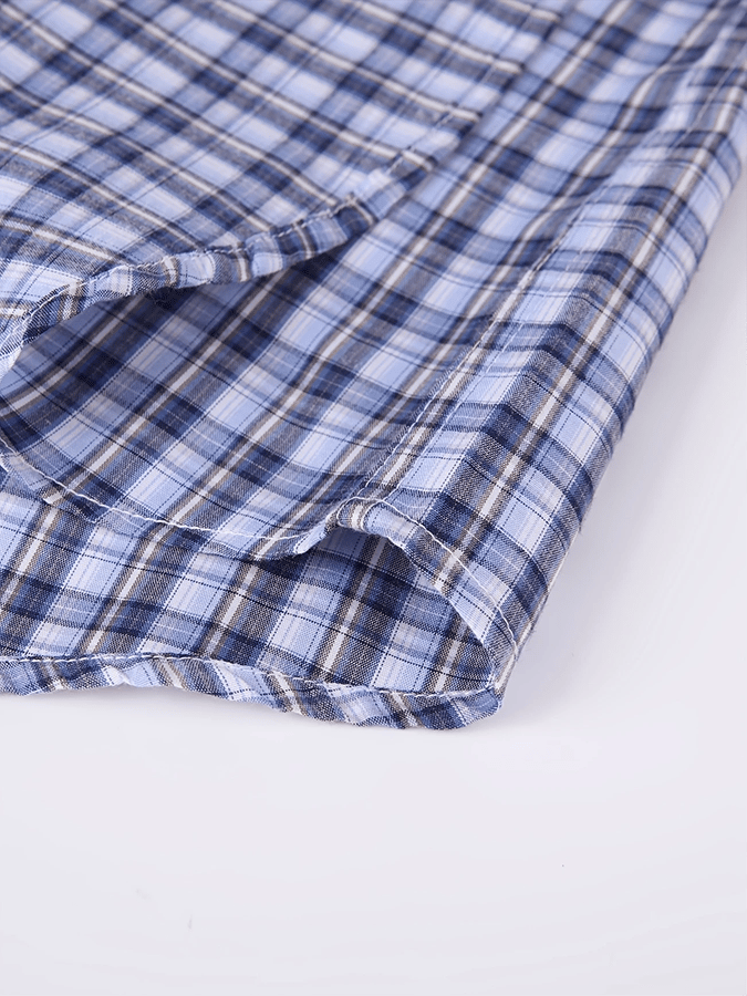 Camisa a cuadros ejecutivo casual para hombre