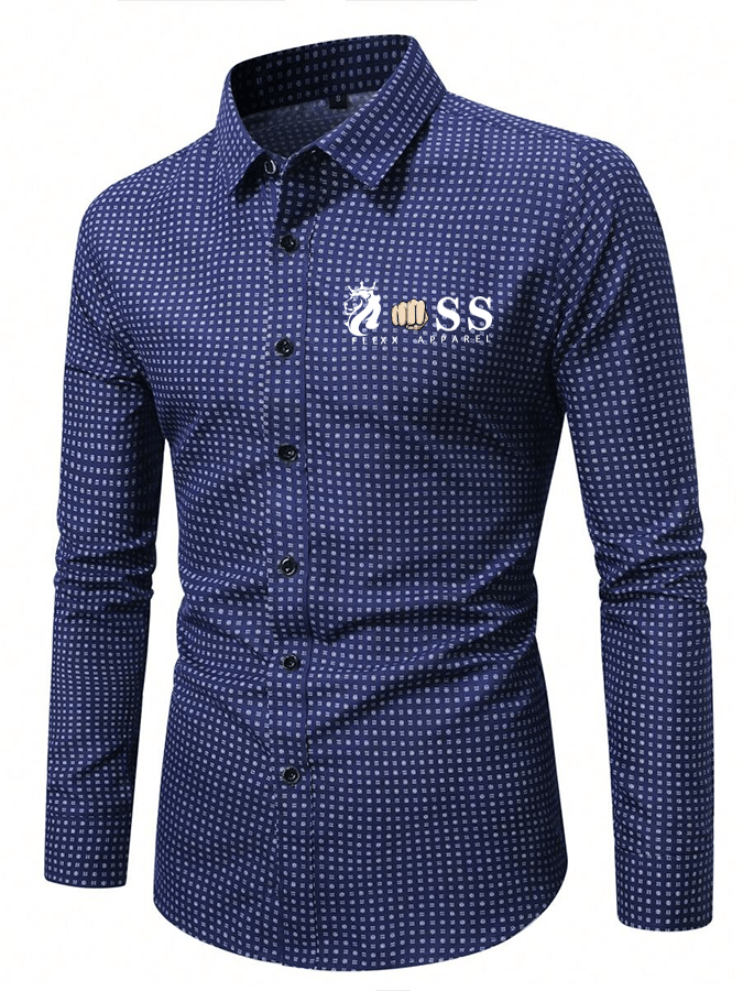 Camisa a cuadros ejecutivo casual para hombre