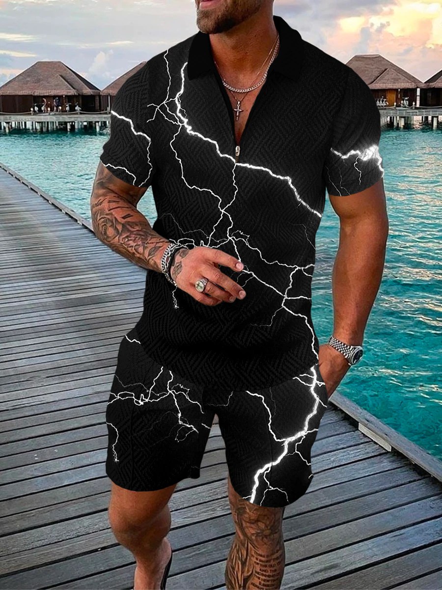 Camisa polo casual Gradient Two Piece para hombre
