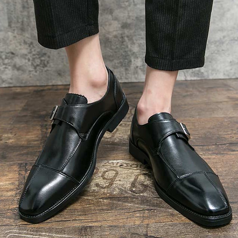 Zapatos Patchpara trabajo retro Punk casual Single Monk para hombre
