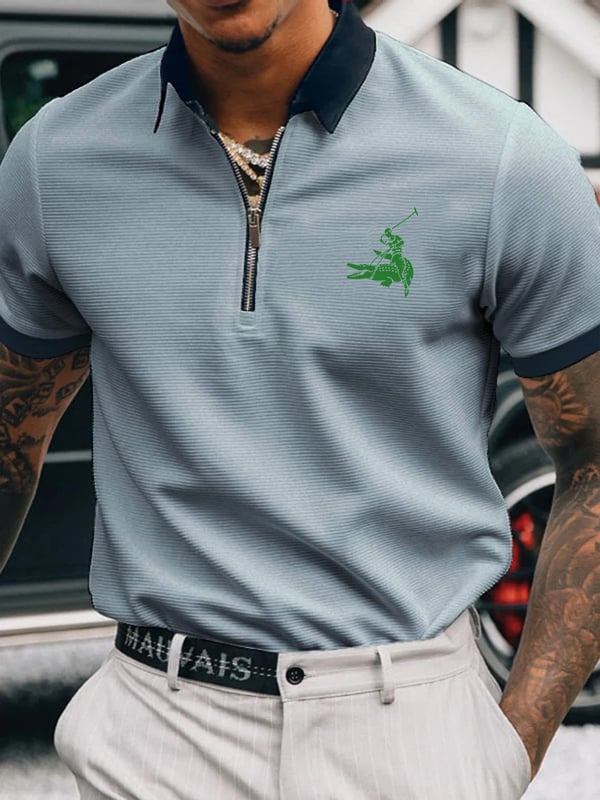 Casual cierre Polo para hombre