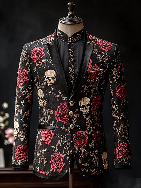 Saco de lujo casual ejecutivo Skull para hombre