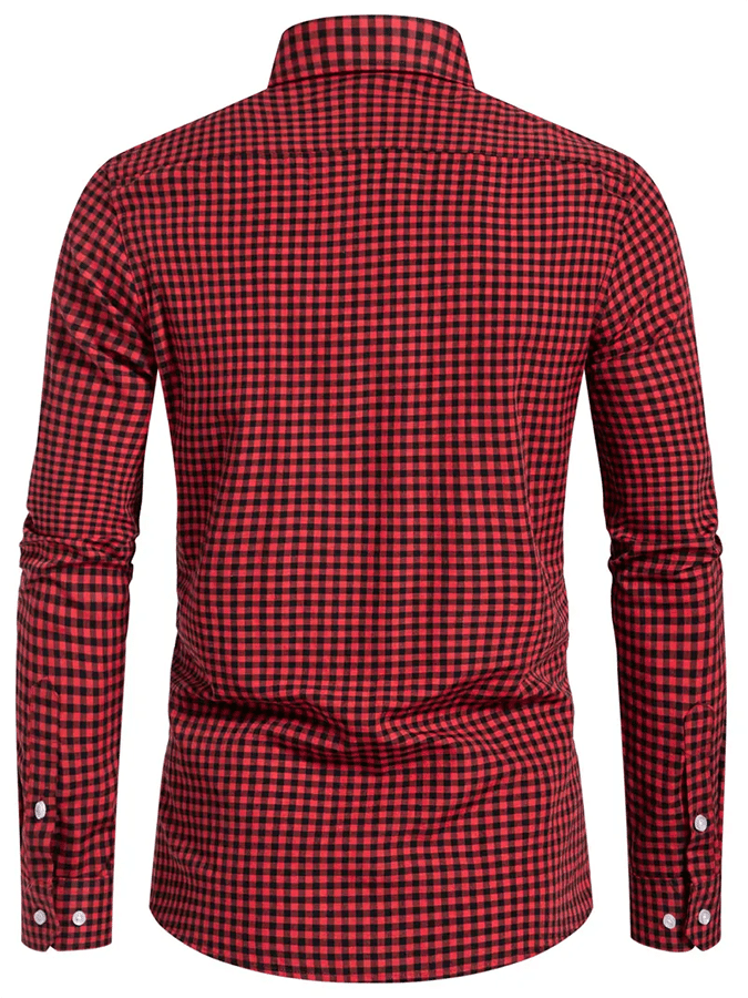 para hombre Plaid ejecutivo casual camisa