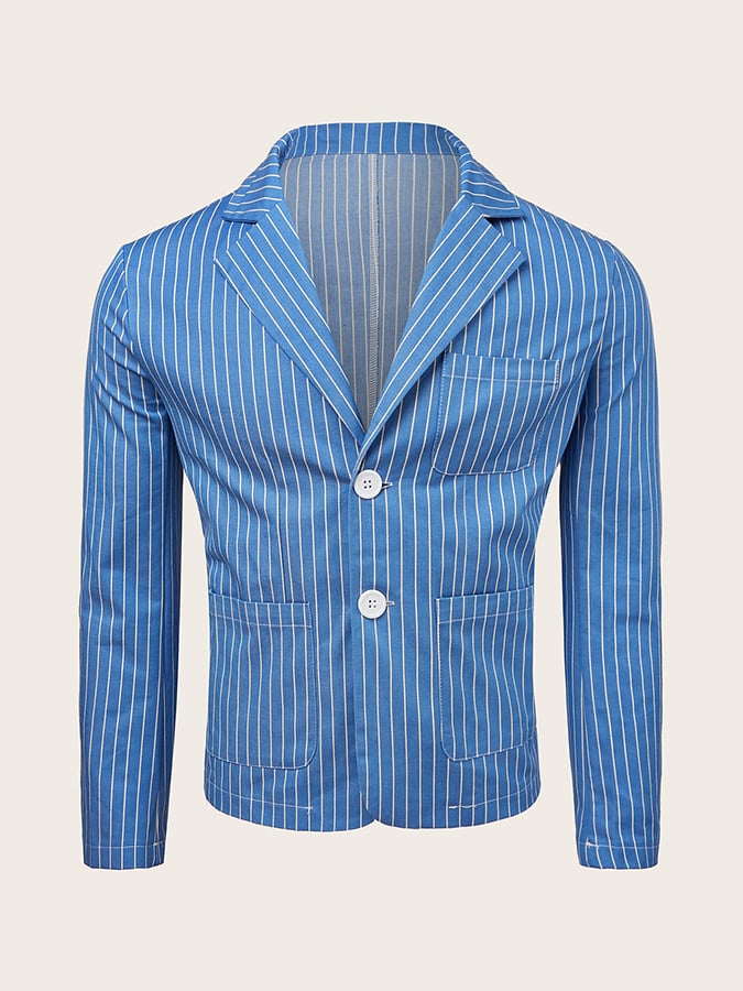 Saco a rayas Thin casual para hombre