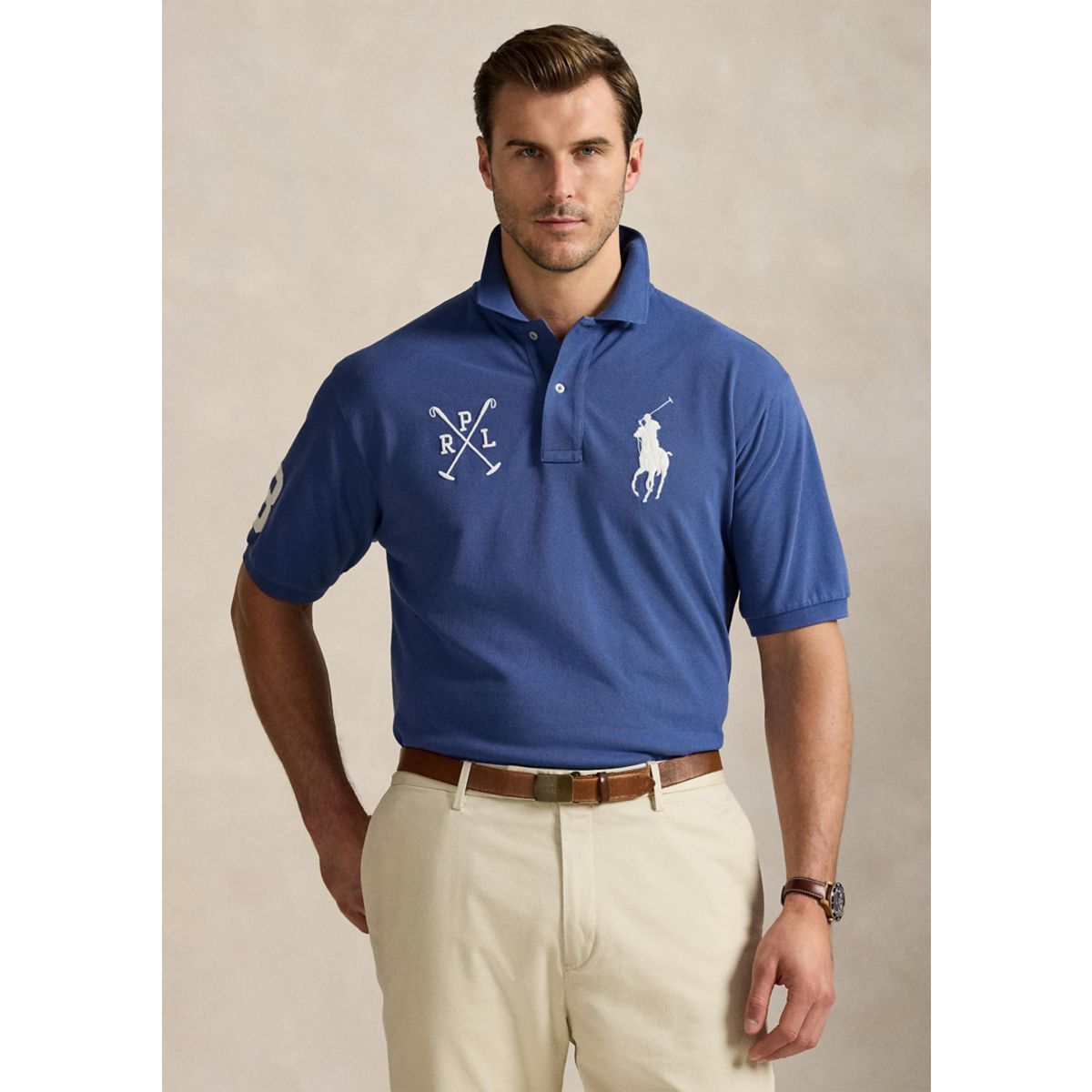 Big & Tall Big Pony Mesh Polo Shirt - 1