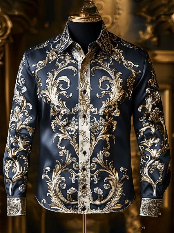 Camisa de lujo Gorgeous de manga larga para hombre
