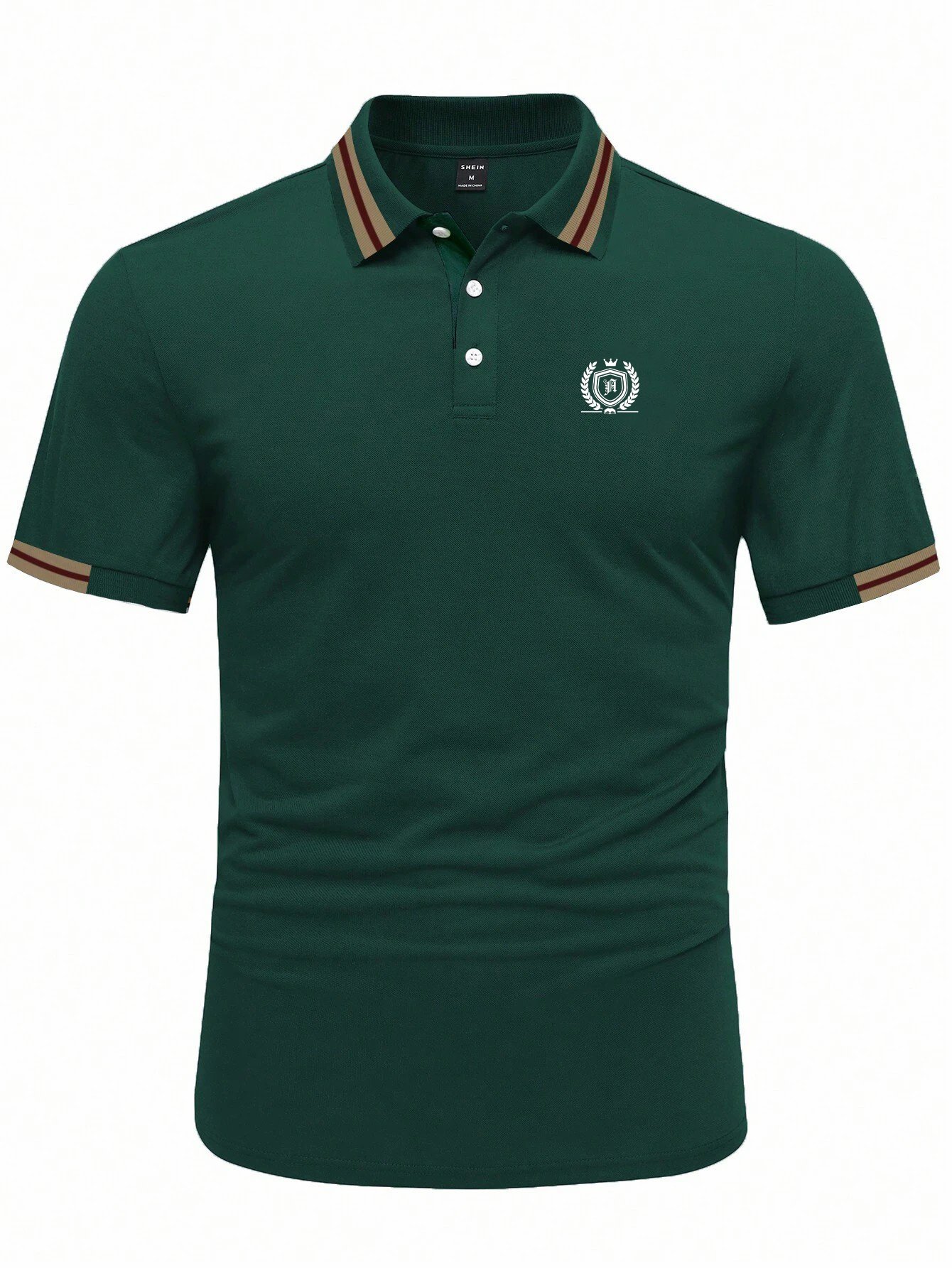 Camisa polo estampado casual para hombre