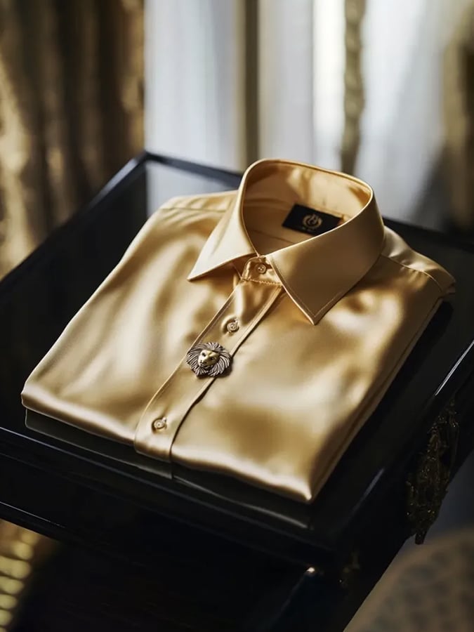 Camisa seda Cross de lujo ejecutivo de manga larga para hombre