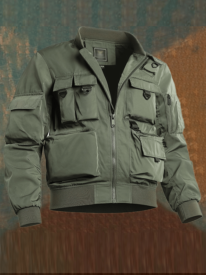 para hombre Multifunctional para exterior Tactical Multi Pocket chaqueta
