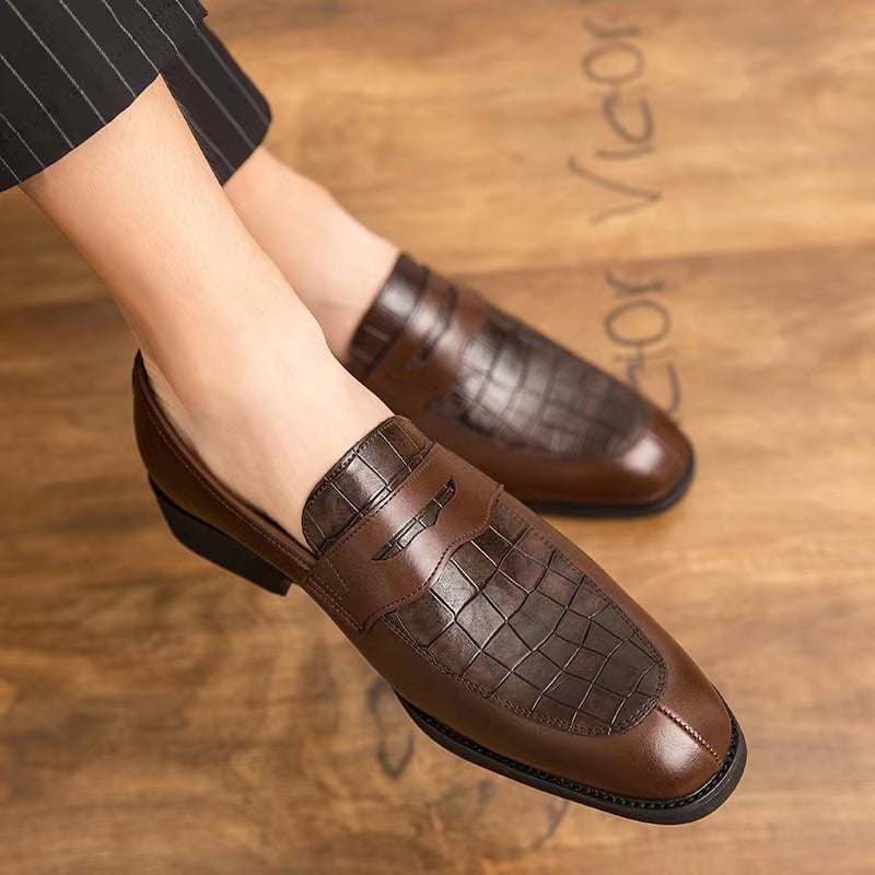 Zapatos ejecutivo casual cuero para hombre