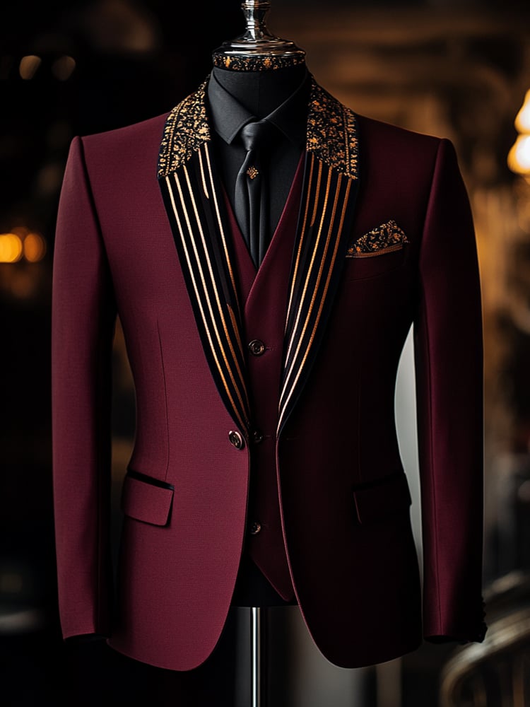 De lujo ejecutivo estampado sacos para hombre
