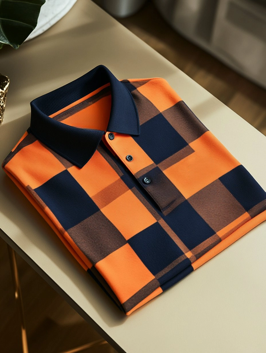 Camisa polo ejecutivo casual Button de manga corta para hombre