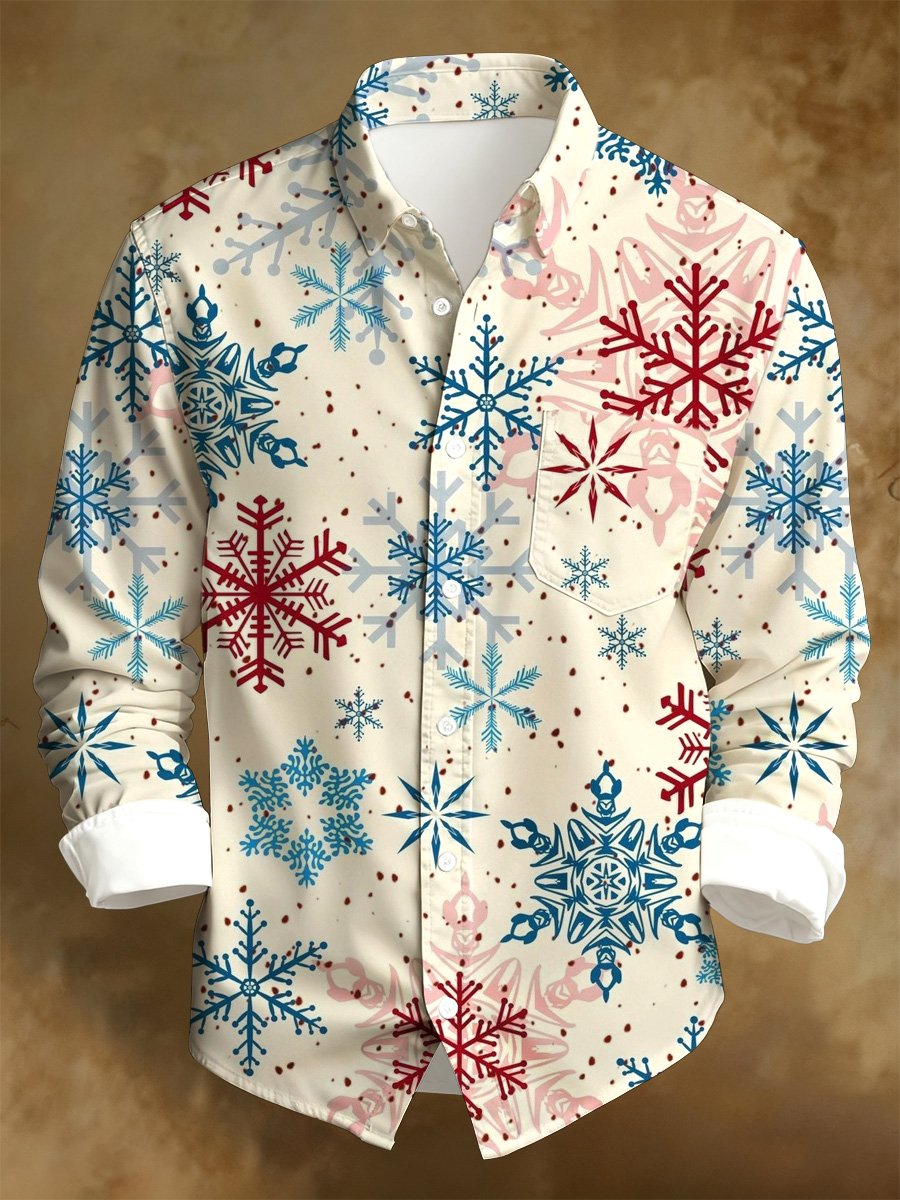 Casual retro Christmas Pockecamiseta para hombre