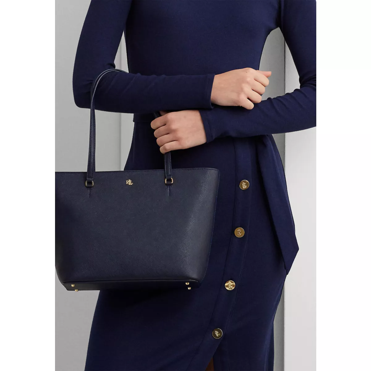 Crosshatch Leather Medium Karly Shopper Tote - 3