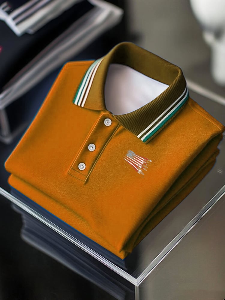 Camisa polo ejecutivo casual Button de manga corta para hombre