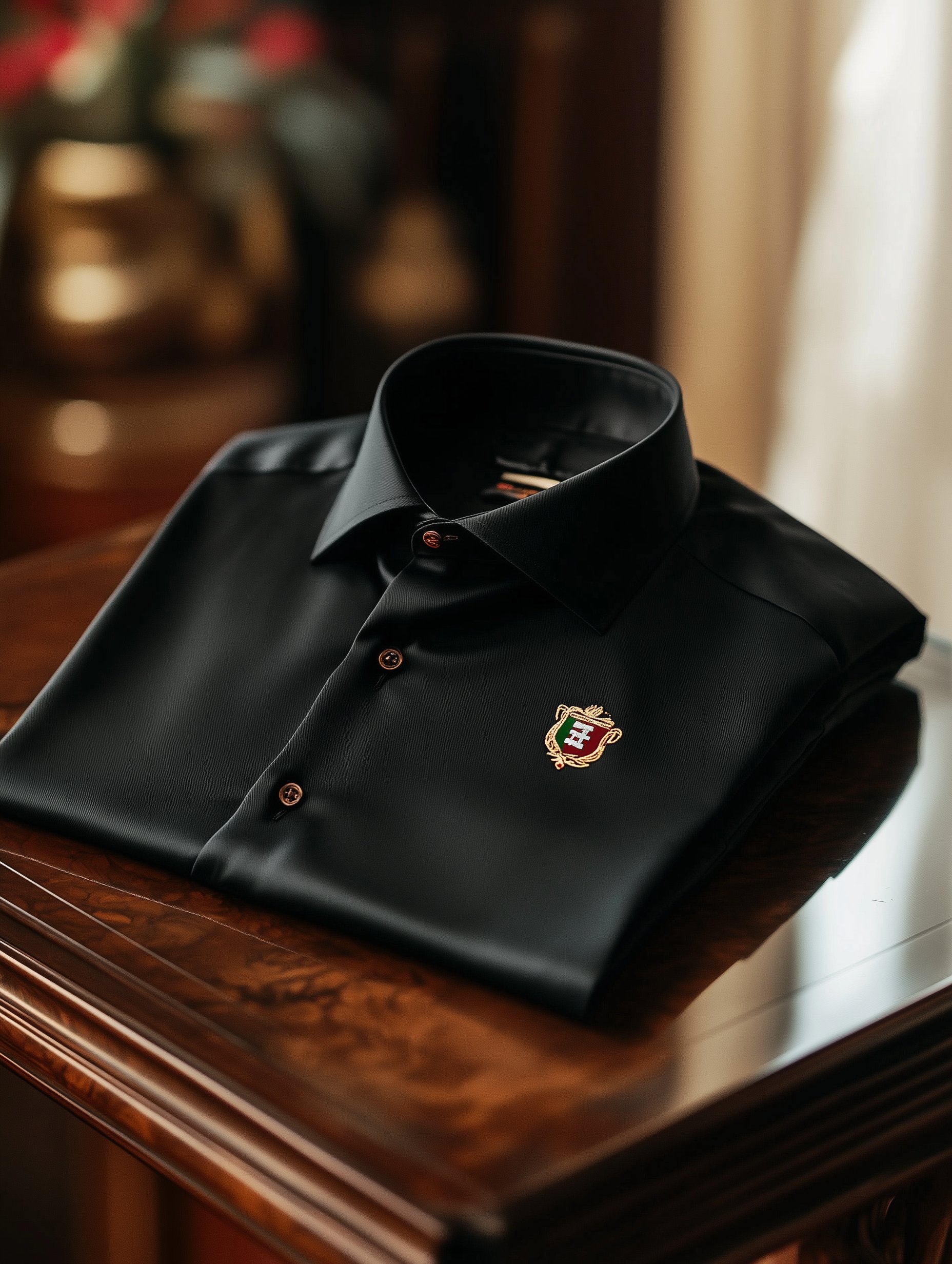 Camisa Baroque de manga corta con botones para hombre