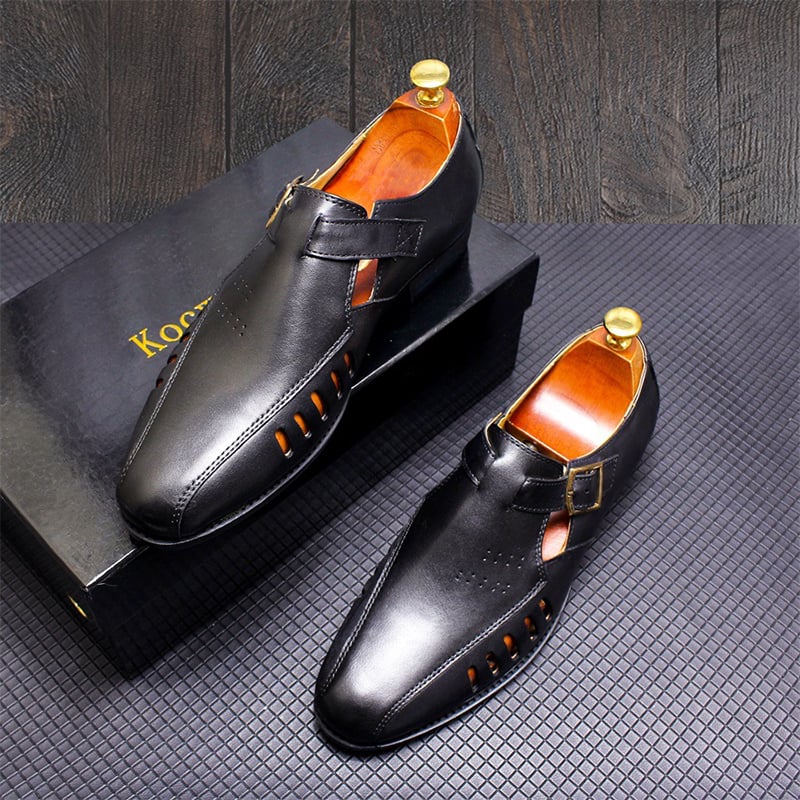 Zapatos Summer Personality Hollow Large Size casual cuero para hombre