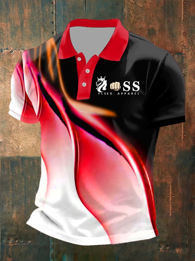 De moda casual ejecutivo Contrast Color Polo para hombre