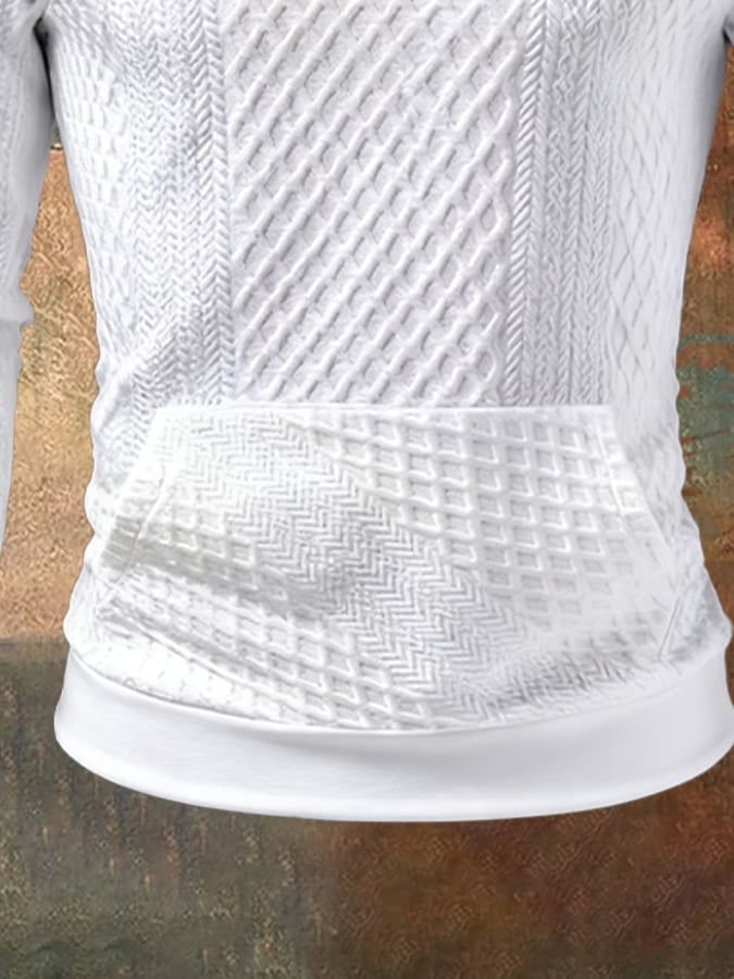 Sudadera retro Comfort Warm texturizado Fabric Design para hombre