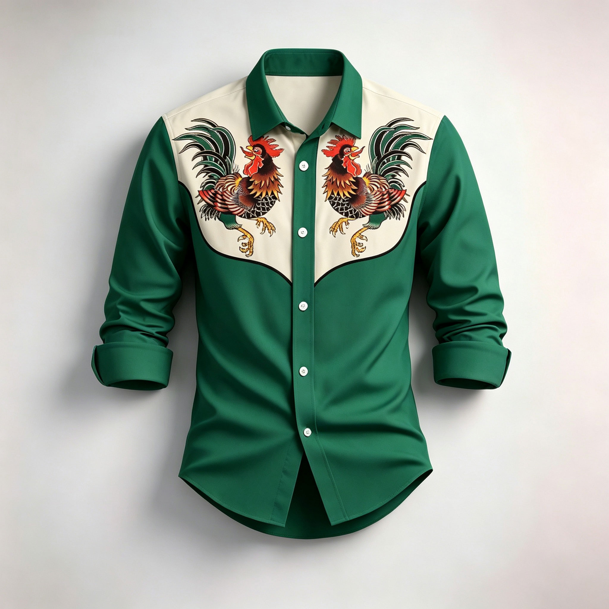 para hombre de manga larga camisa with Animal Print